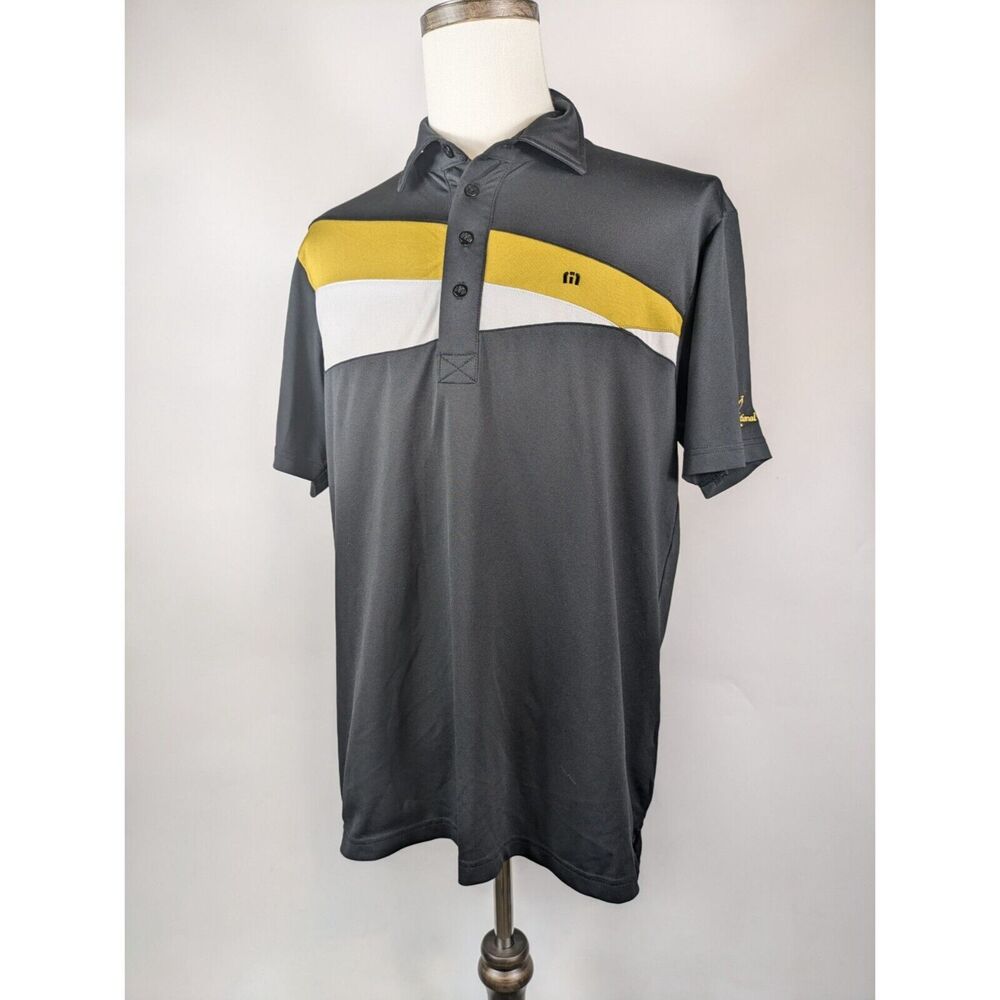 TravisMathew Mens Lrg Polo Shirt Angeles National Golf Club Performance Sport